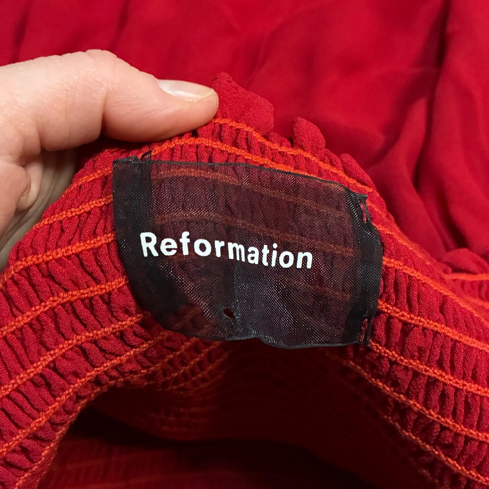 Reformation Kelli Smocked Mini Dress - Picture 7 of 8
